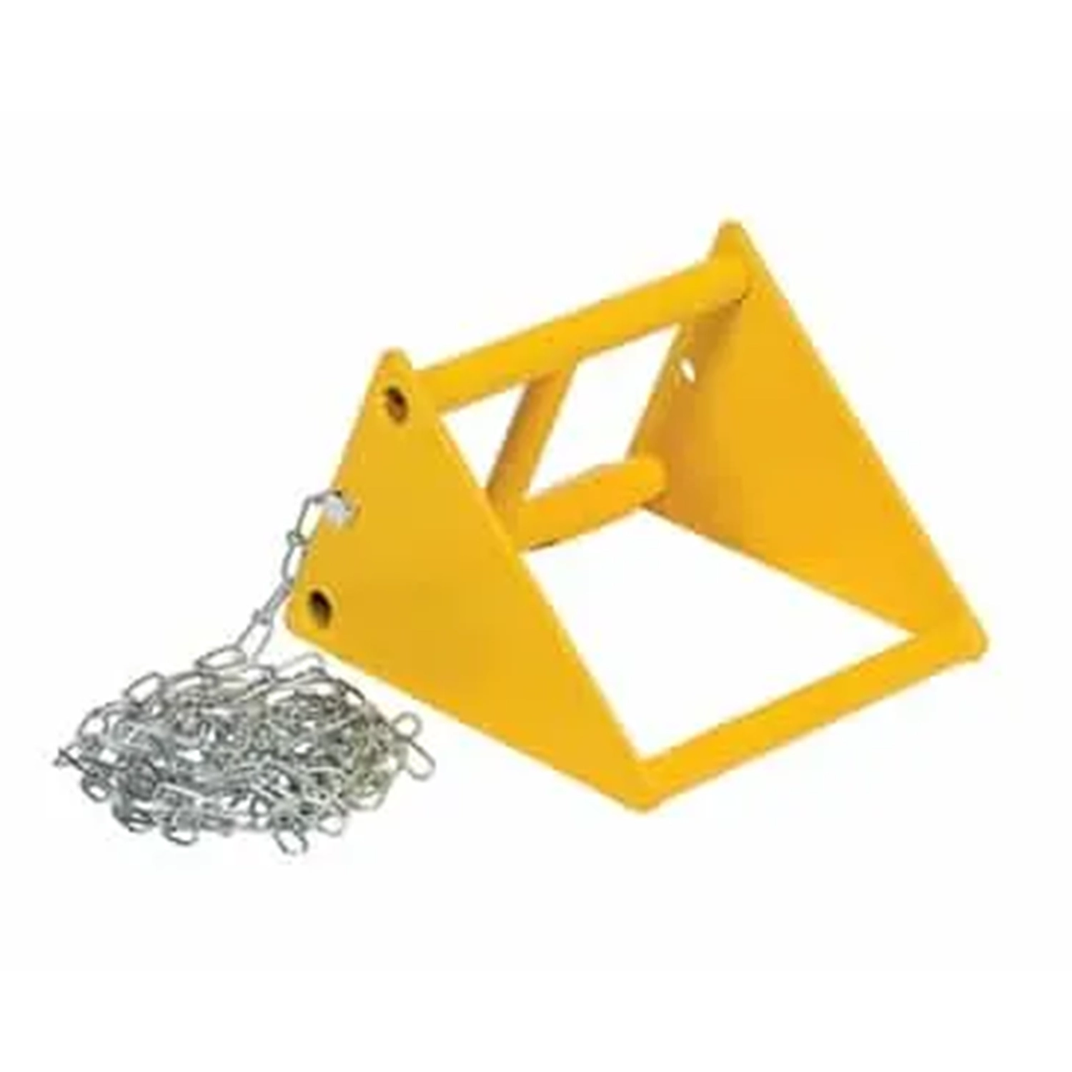 Vestil ( Fabricated Steel Wheel Chock With 10 Ft. Security Chain Yellow FAB-10 )