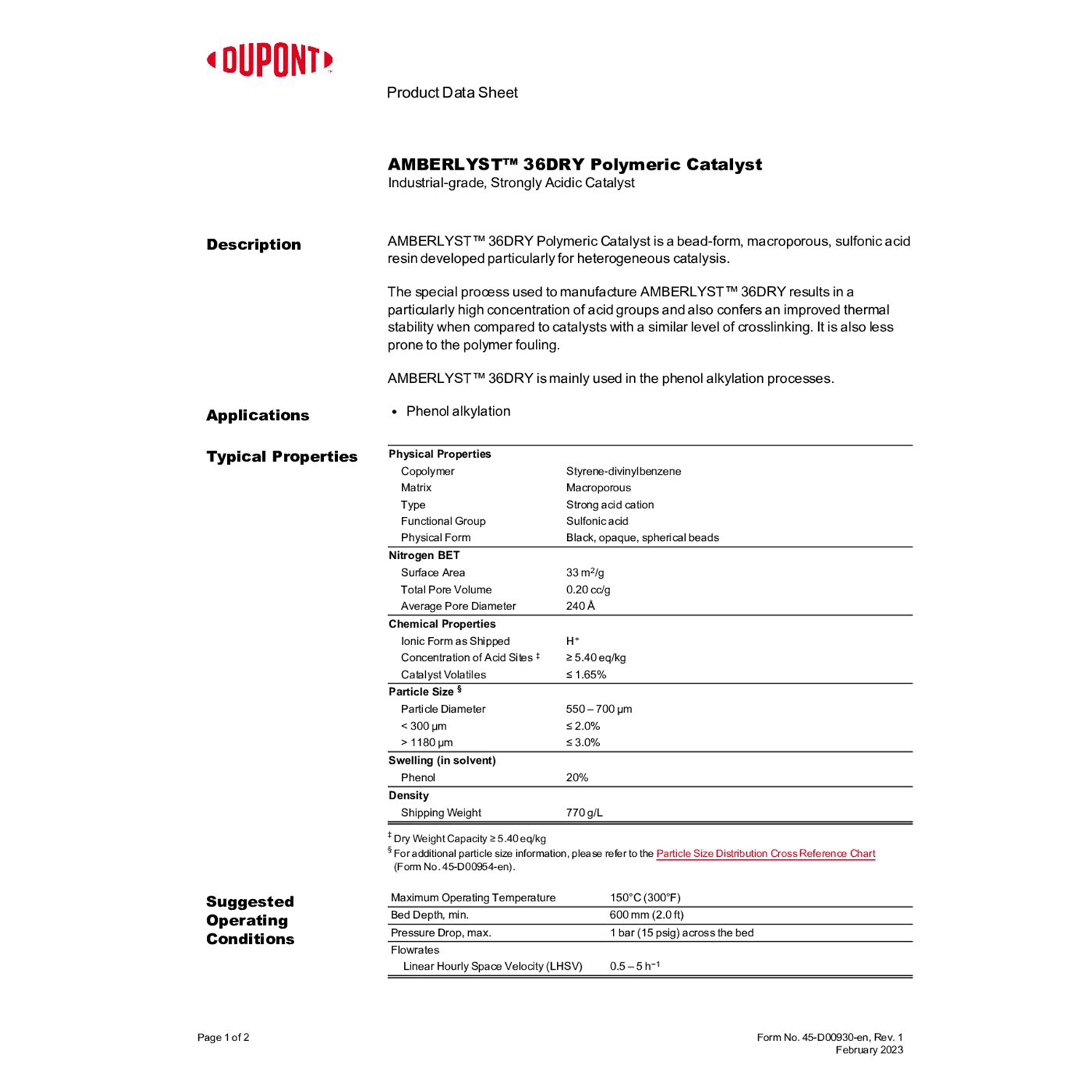 AMBERLITE 36DRY - 100KG