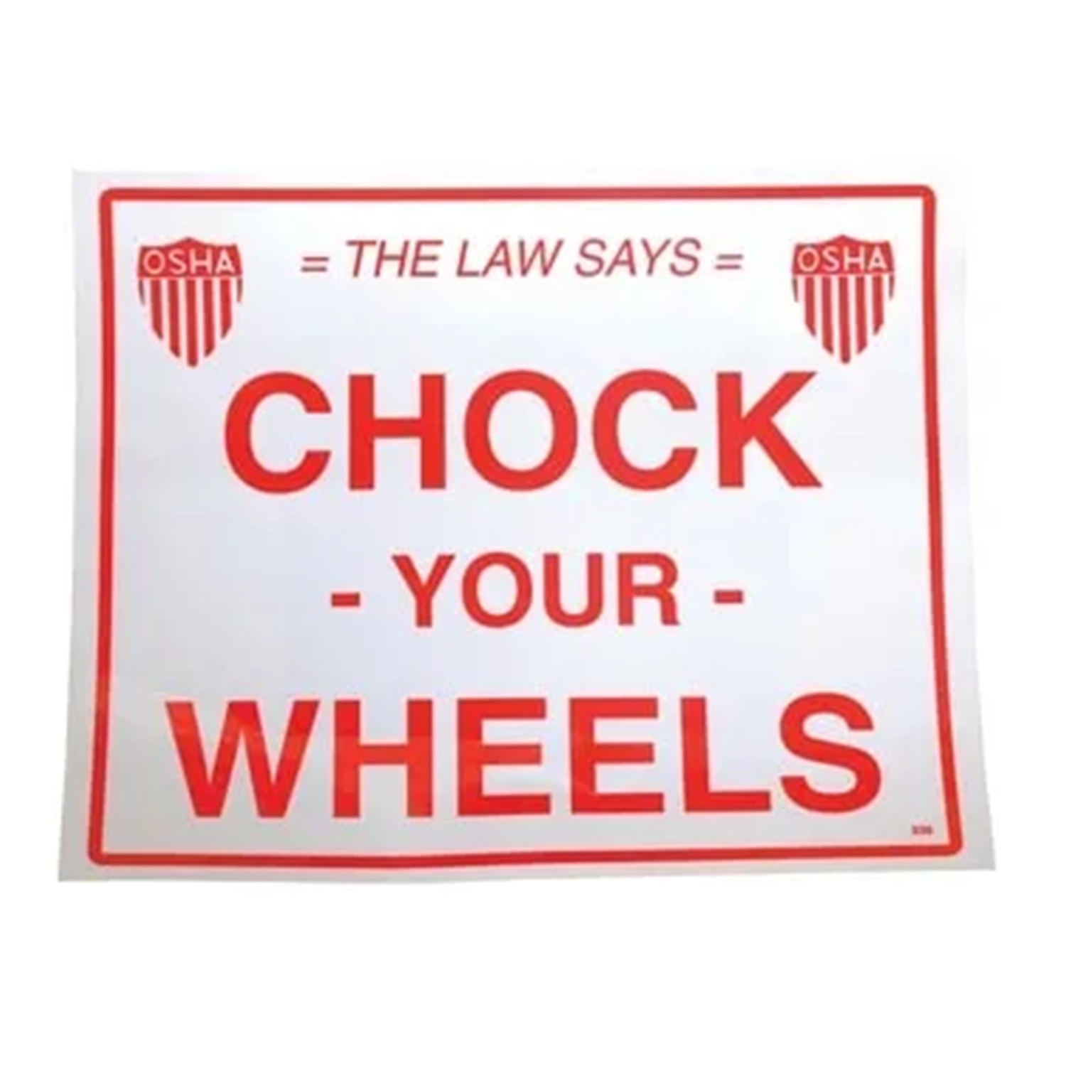 Vestil ( Vinyl Wheel Chock Sticker SV-1012 )